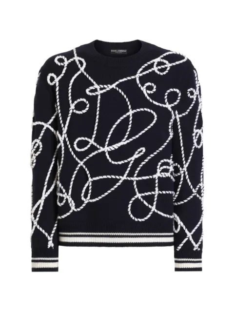 Dolce & Gabbana virgin-wool pullover with embroidery