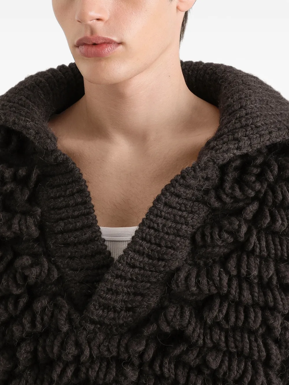 Dolce & Gabbana Wollen pullover met bont-effect Bruin