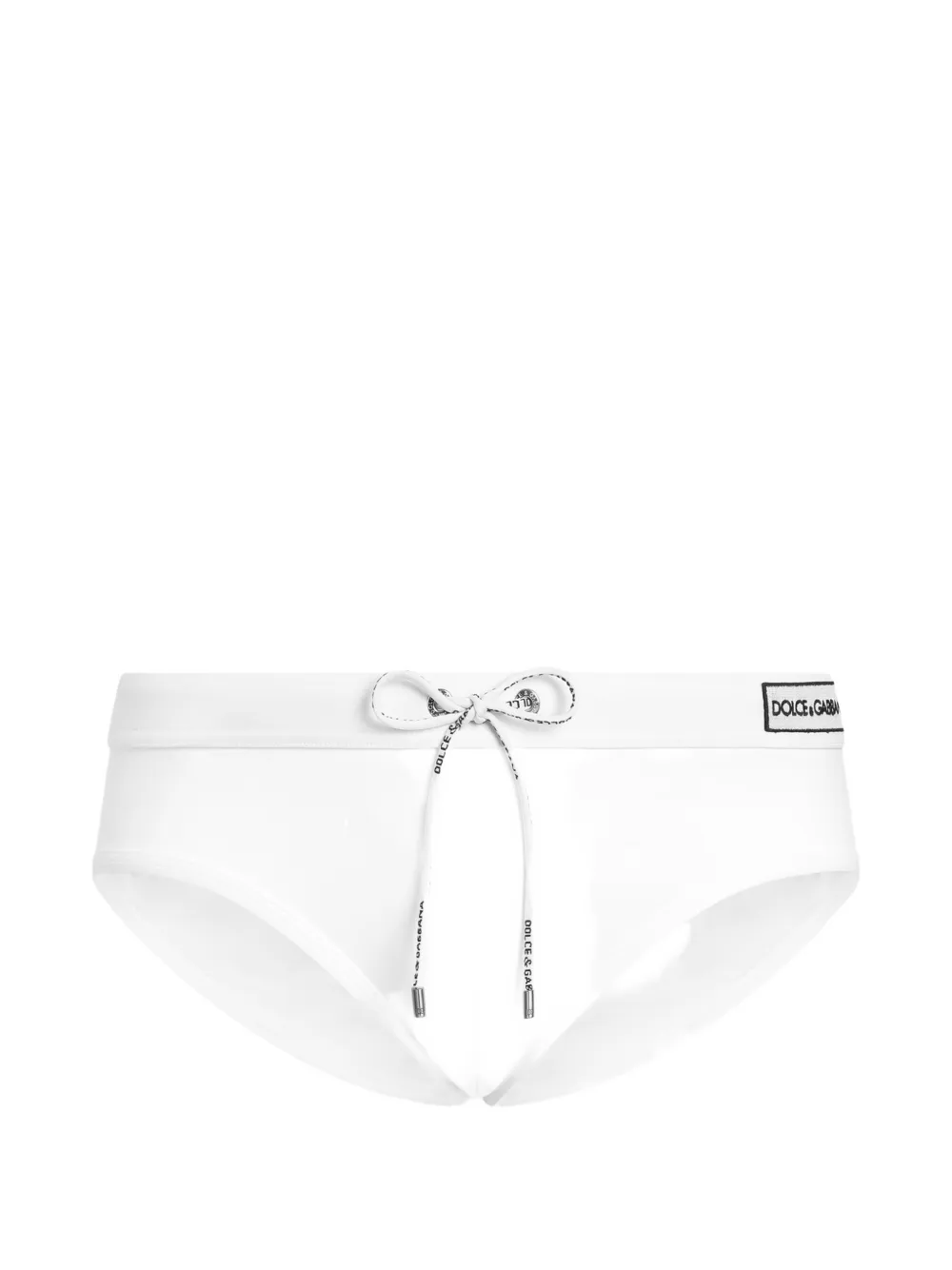 Dolce & Gabbana logo-embroidered swim briefs - White
