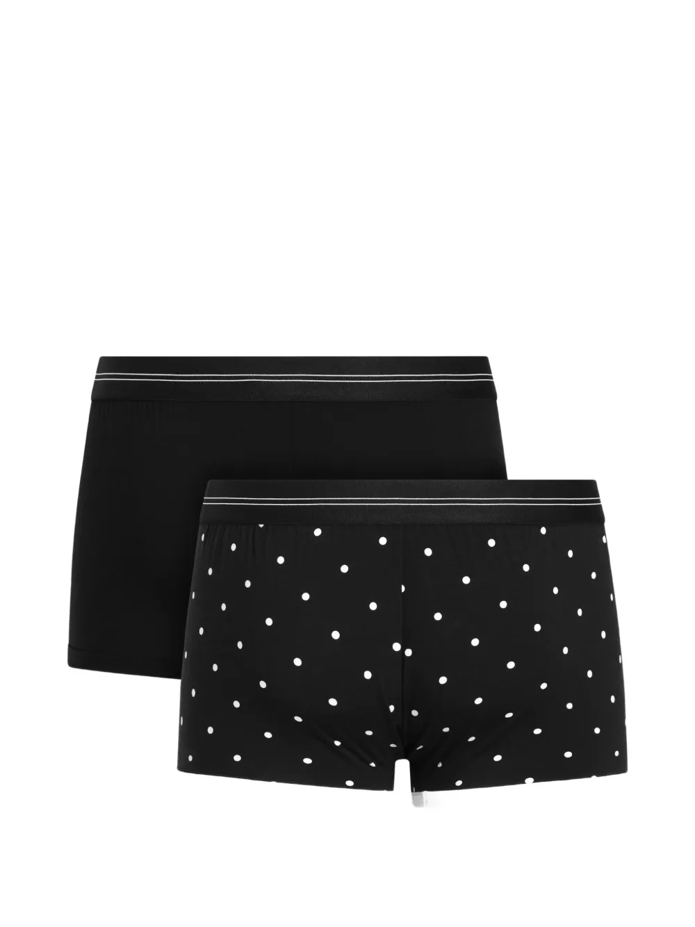 Dolce & Gabbana Bi-pack katoenen jersey boxers Zwart