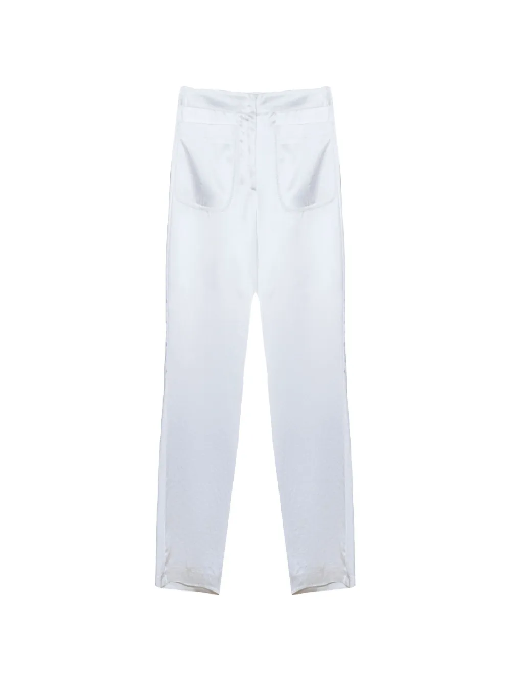 Genny mid-rise straight-leg trousers - Bianco