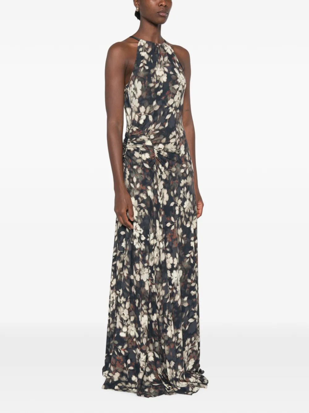 SIMKHAI Maxi-jurk met bloemenprint Zwart