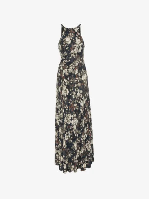SIMKHAI  floral-print ruched maxi dress