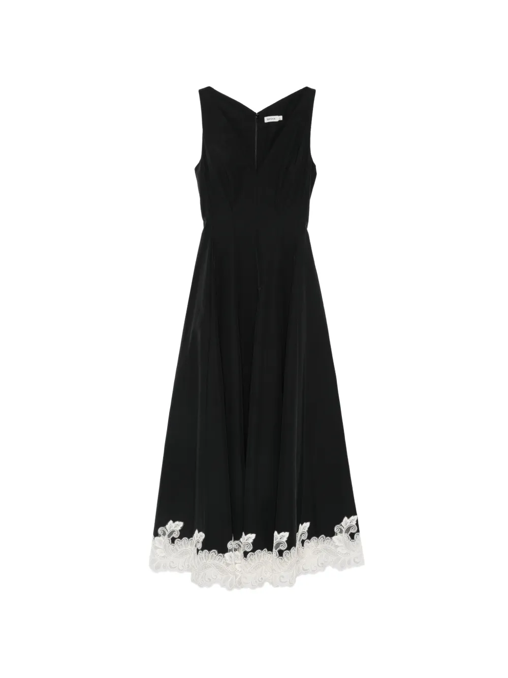 Simkhai Mira lace-trim midi dress - Black
