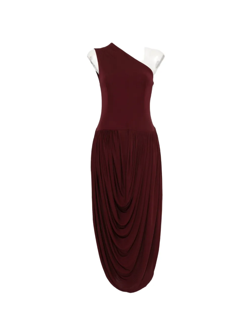 Brandon Maxwell asymmetri-neck midi dress