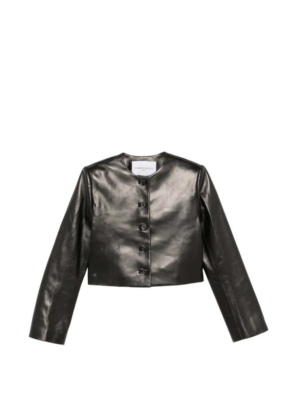 Brandon Maxwell Ryder leather jacket - Nero