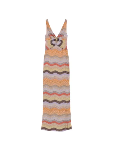 Missoni zigzag-knit twist-detail dress