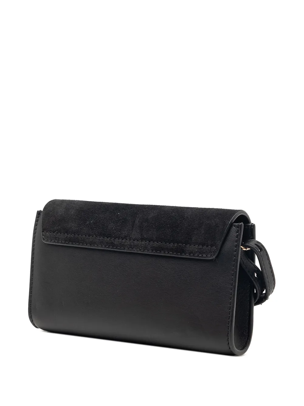  Chloé Pre-owned Borsa A Tracolla Faye Mini In Pelle Di Vitello E Pelle Scamosciata Con Catena 2016 - Nero 