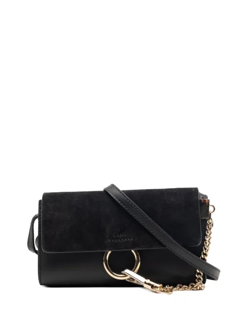 Chloé Pre-Owned 2016 Mini Calfskin and Suede Faye Chain crossbody bag