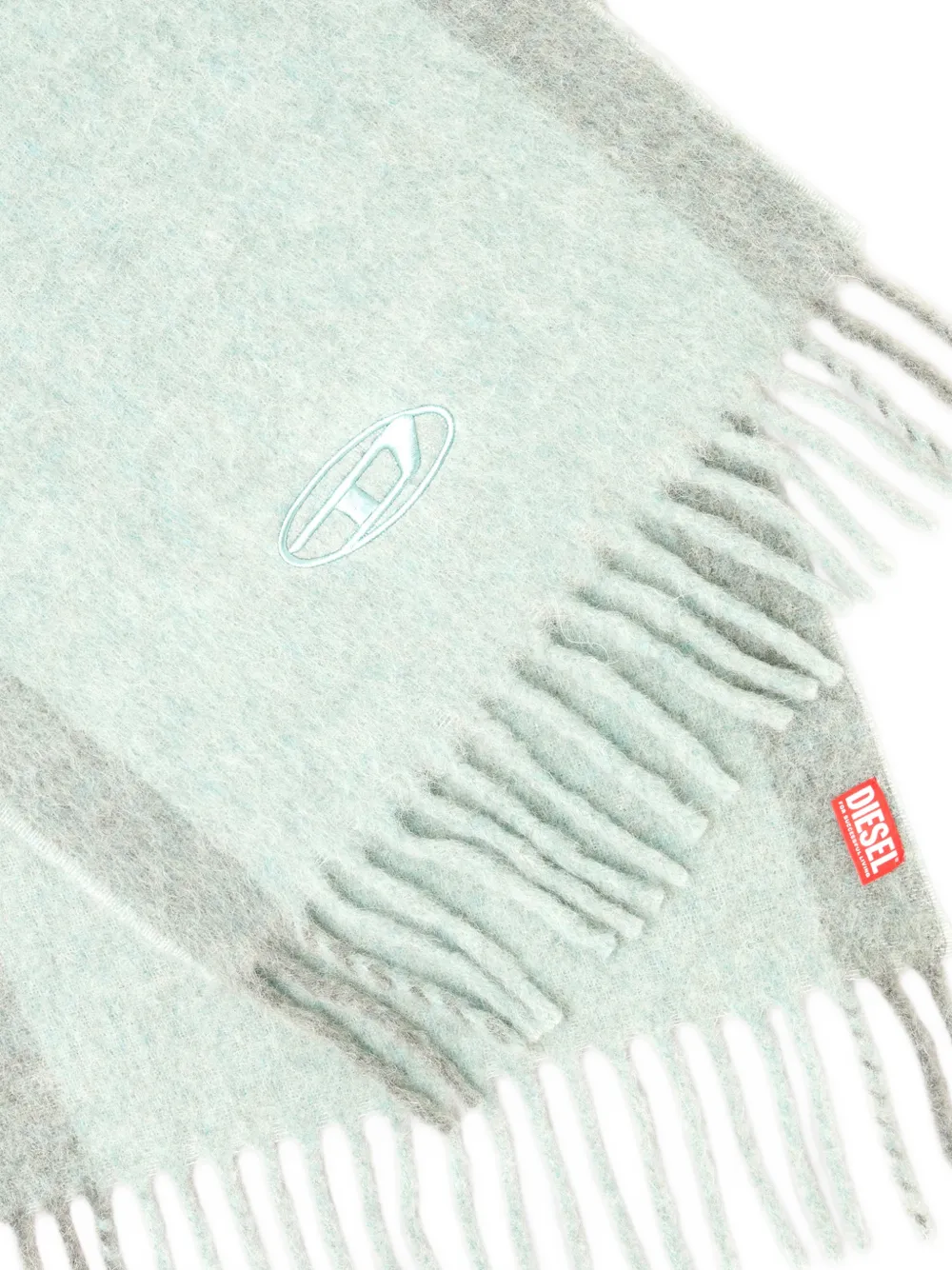  Diesel Bufanda Oval D Con Flecos - Azul 