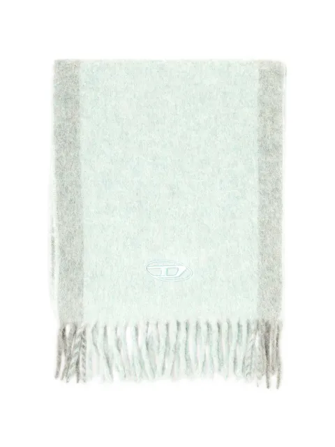 Diesel Oval D fringed scarf