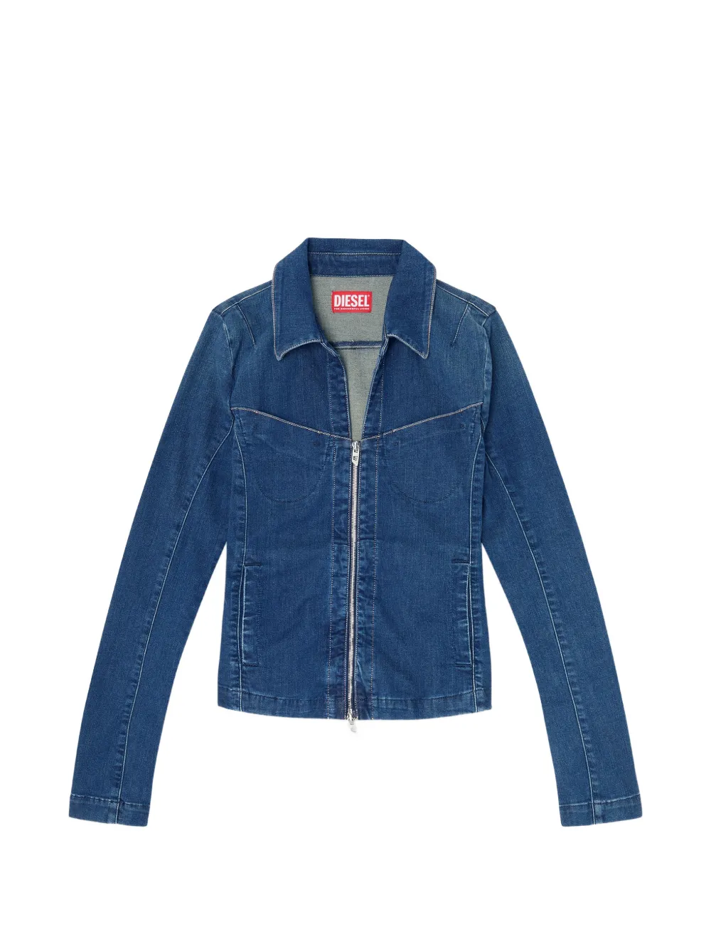 Diesel full-zip shirt in denim - Blue
