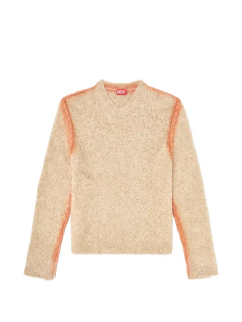 Diesel alpaca-blend jumper with spray-dyed seams