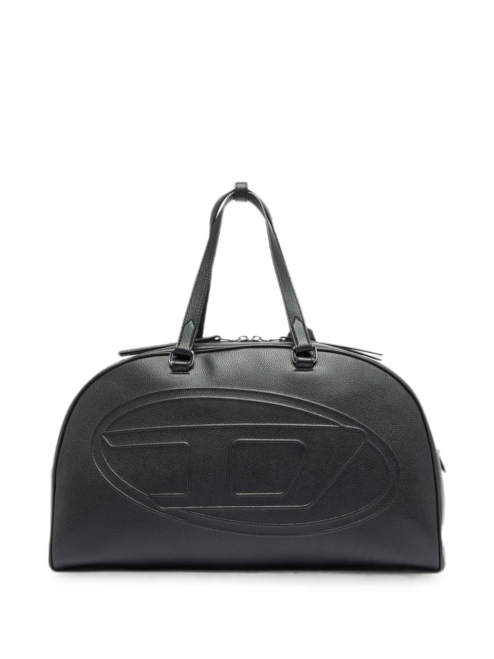 Diesel 1DR Dome-leather travel bag with Oval D logo - Nero