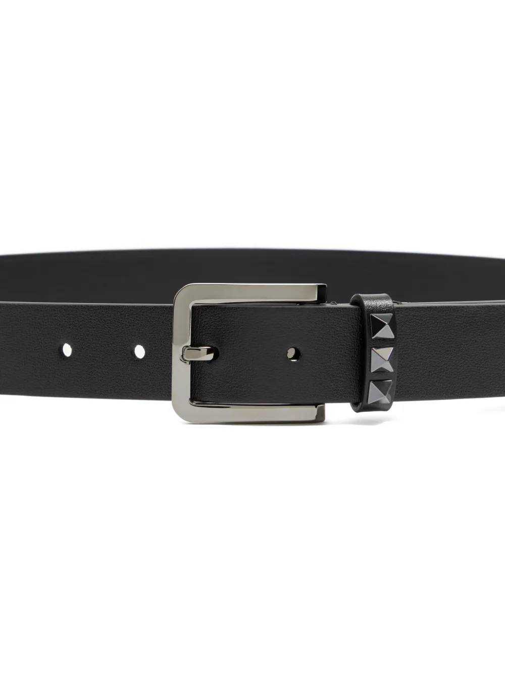 Valentino Garavani Rockstud kalfsleren riem Zwart