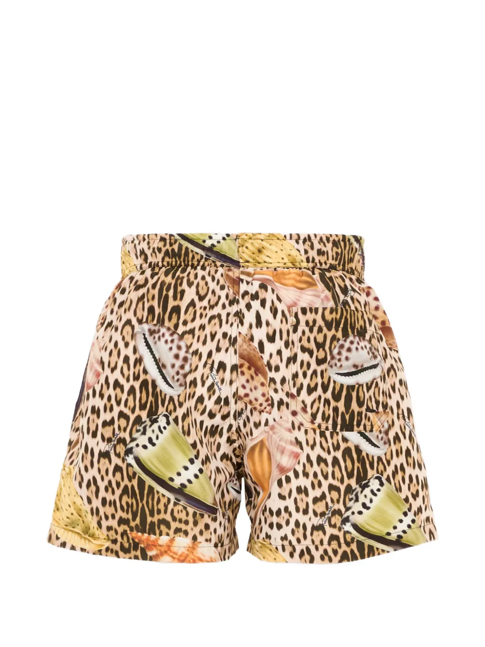 Roberto Cavalli Junior Zwembroek met luipaard-print Beige