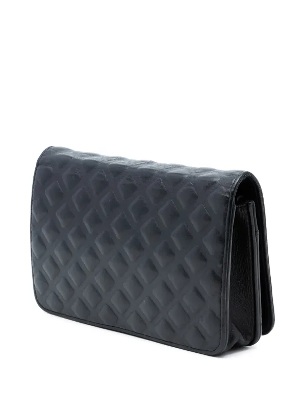 CHANEL Pre-Owned 2018 ココマーク エンボス ラムスキン ダイヤモンド