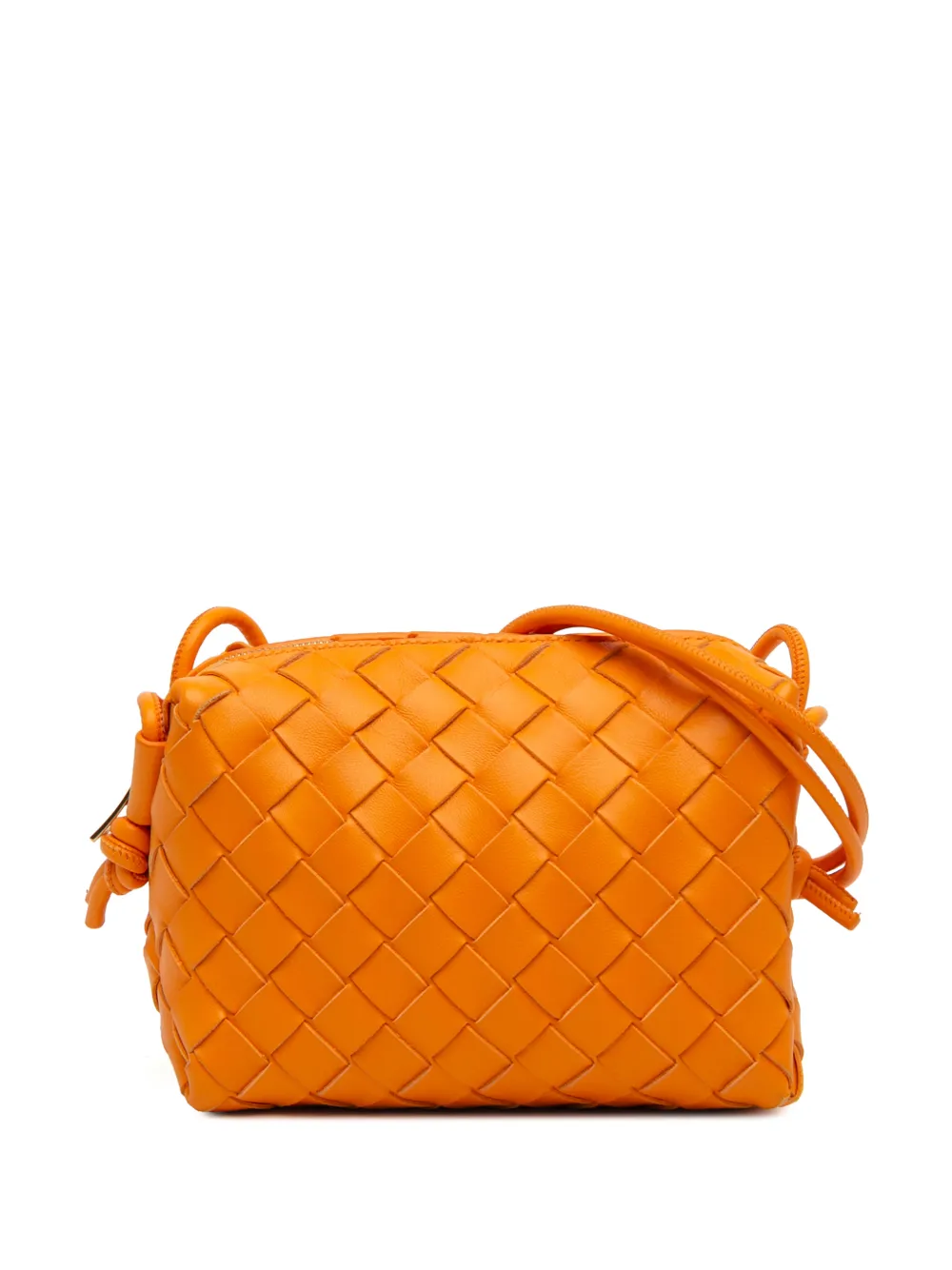 Bottega Veneta Pre-Owned 2012-2025 Mini Lambskin Intrecciato Loop Camera Bag crossbody bag - Arancione