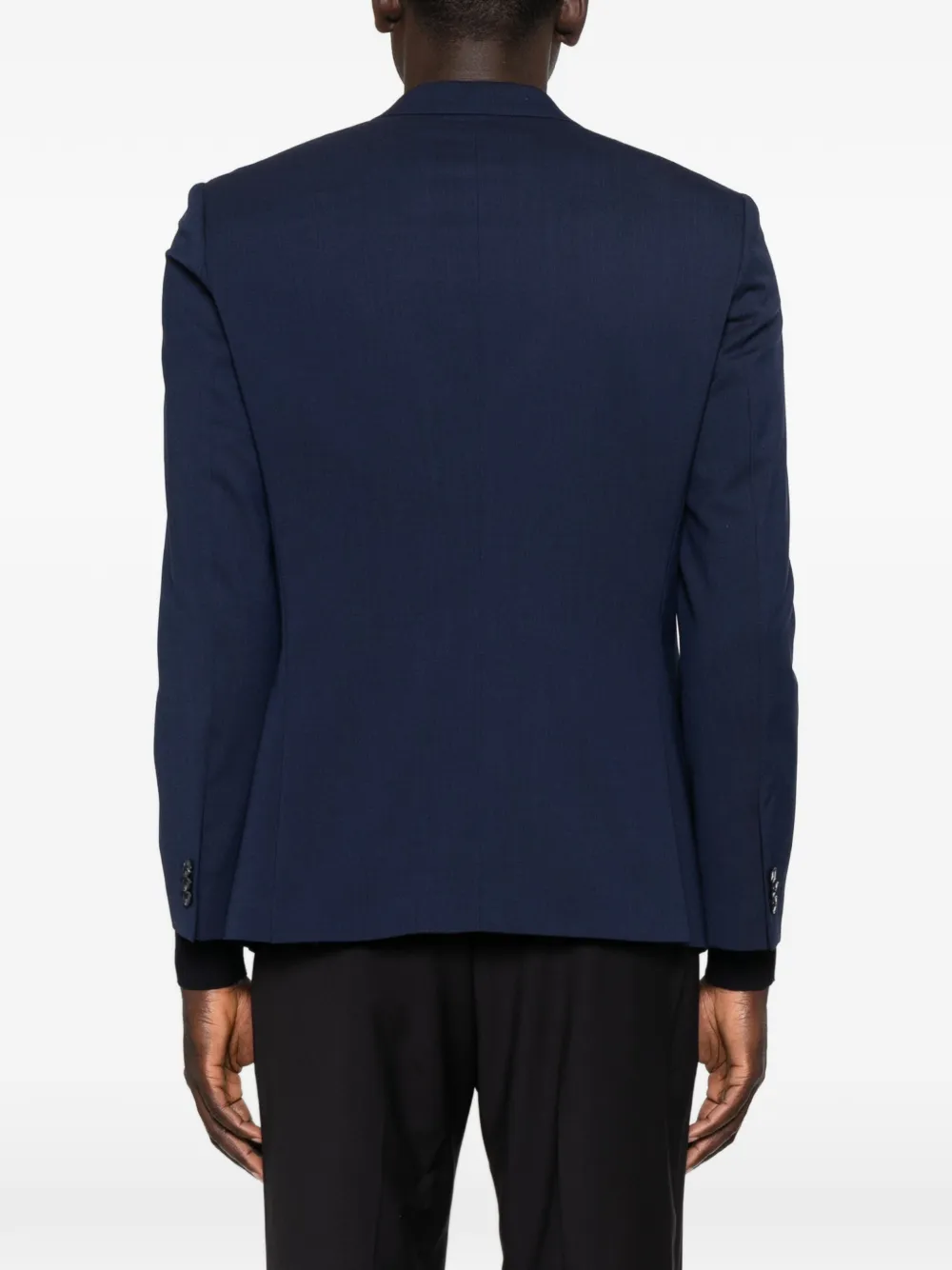 BOSS Blazer met enkele rij knopen en gekerfde revers Blauw