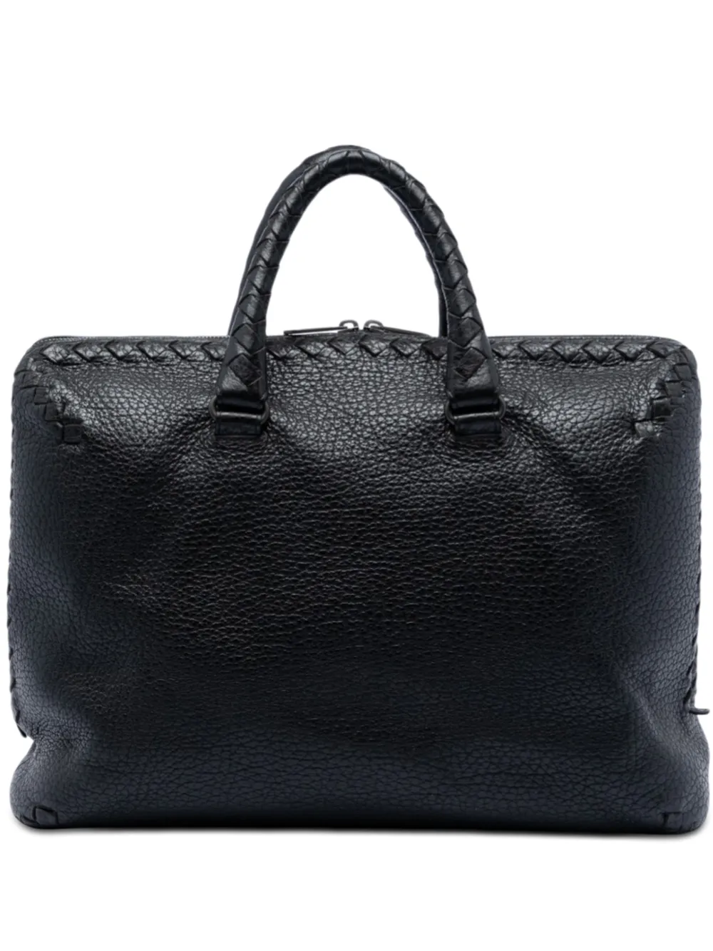 Bottega Veneta Pre-Owned 2009 Intrecciato Trimmed Cervo Briefcase business bag - Nero