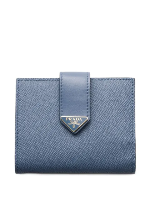 Prada small Saffiano and smooth leather wallet