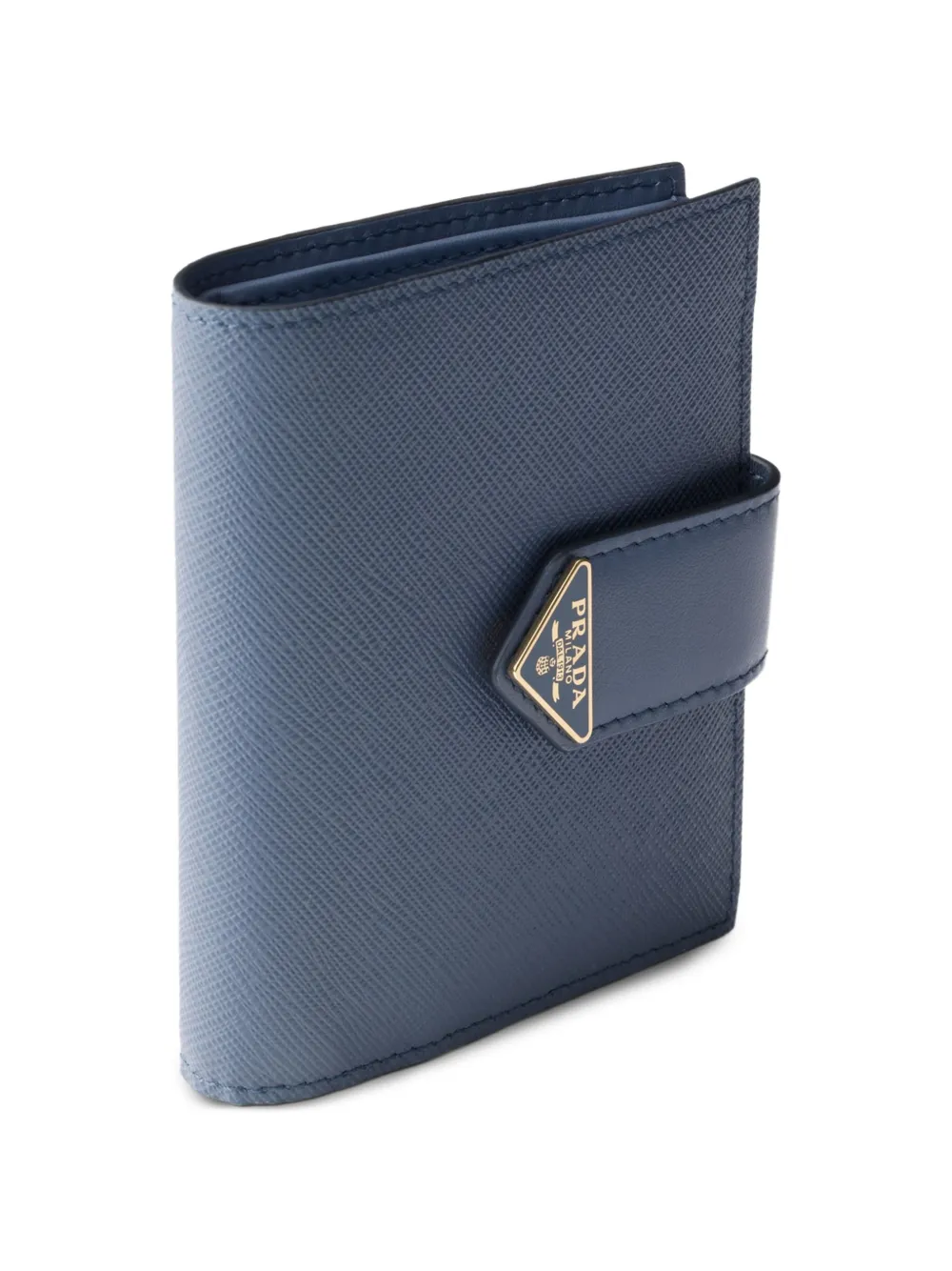 Prada Kleine Saffiano leren portemonnee Blauw