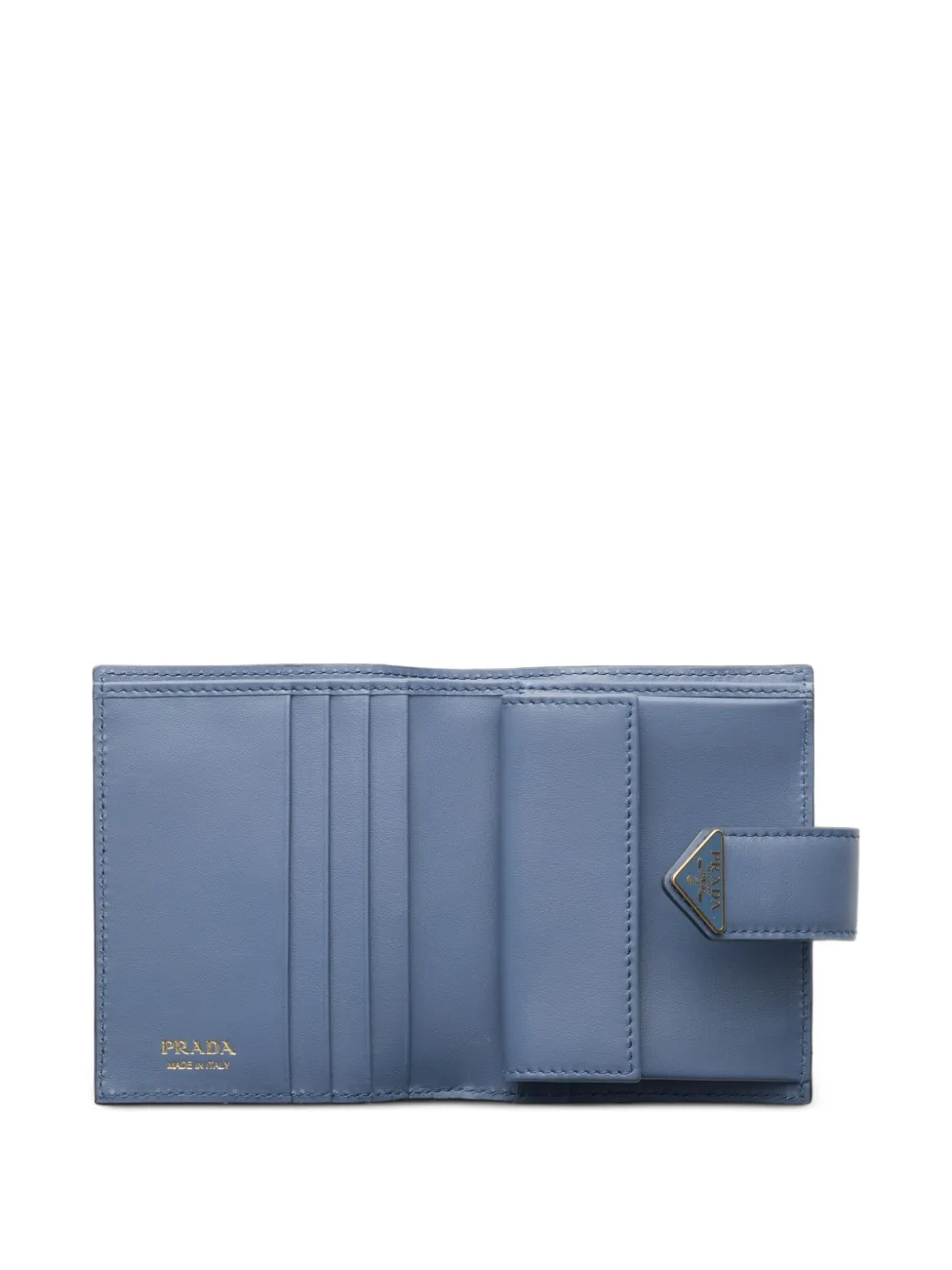 Prada Kleine Saffiano leren portemonnee Blauw