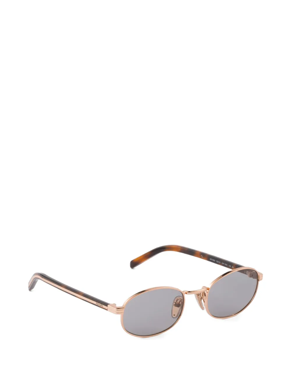 Prada Eyewear Zonnebril met iconisch metalen plakkaat Roze