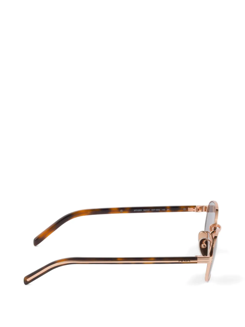 Prada Eyewear Zonnebril met iconisch metalen plakkaat Roze