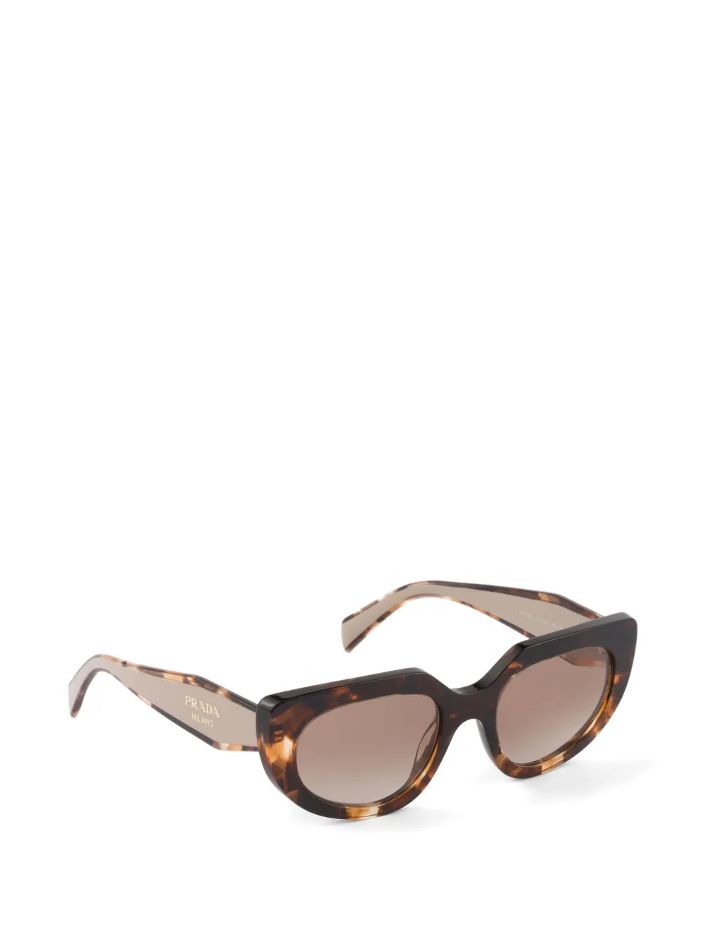 Prada Eyewear Zonnebril met logo Bruin