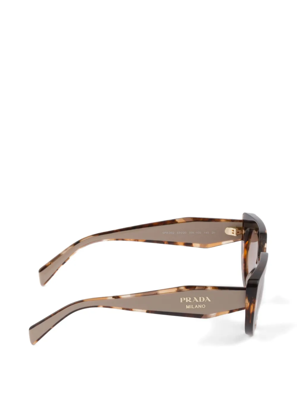 Prada Eyewear Zonnebril met logo Bruin