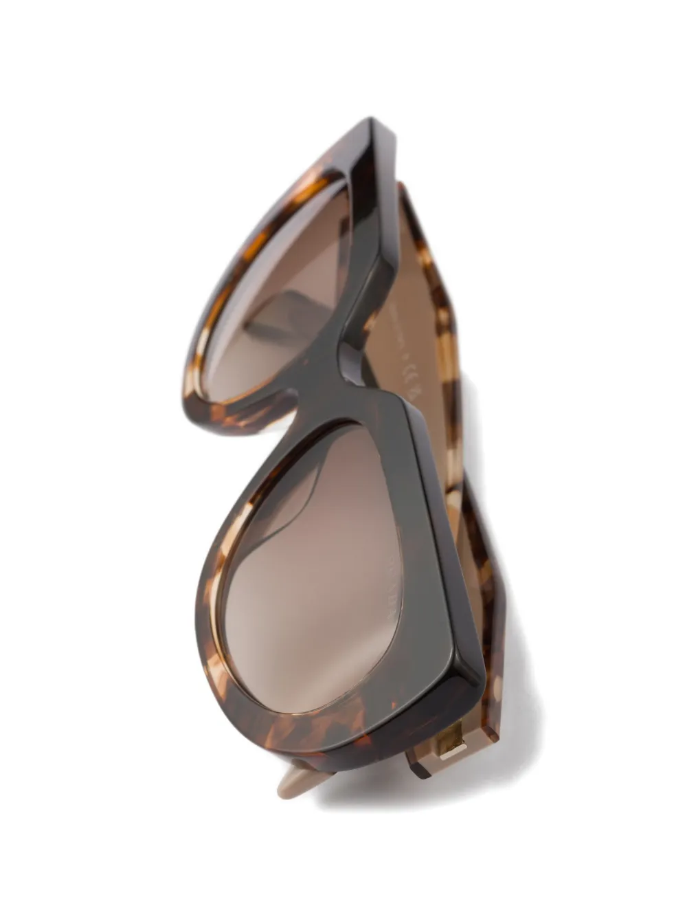 Prada Eyewear Zonnebril met logo Bruin