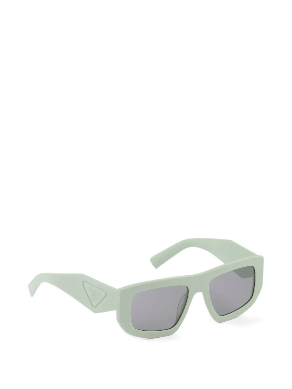 Prada Eyewear Zonnebril met driehoekig logo Groen