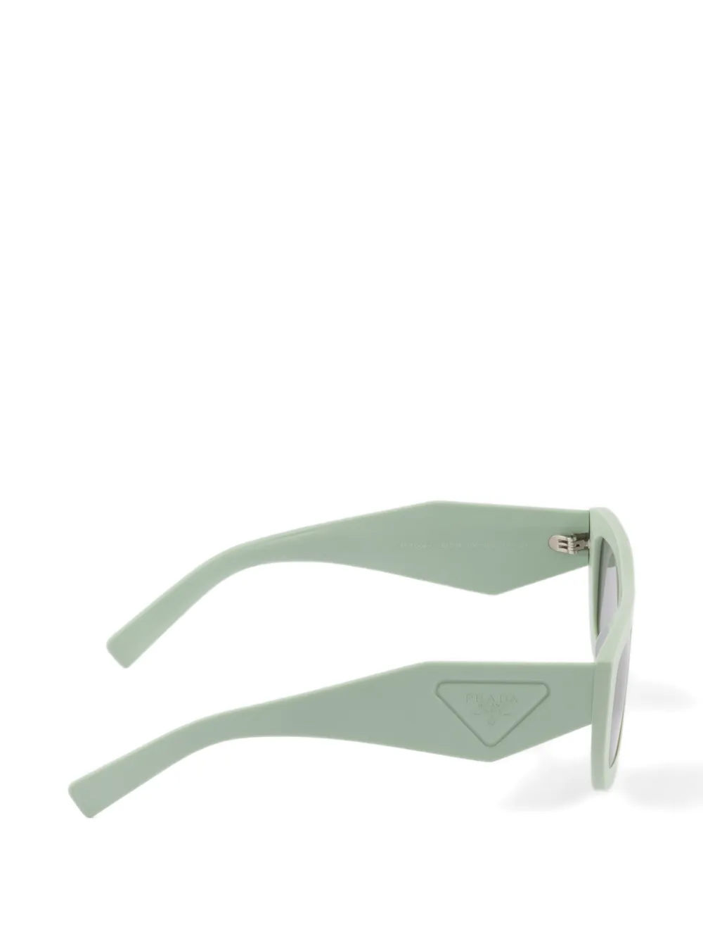 Prada Eyewear Zonnebril met driehoekig logo Groen