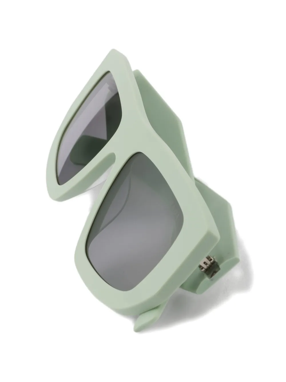 Prada Eyewear Zonnebril met driehoekig logo Groen
