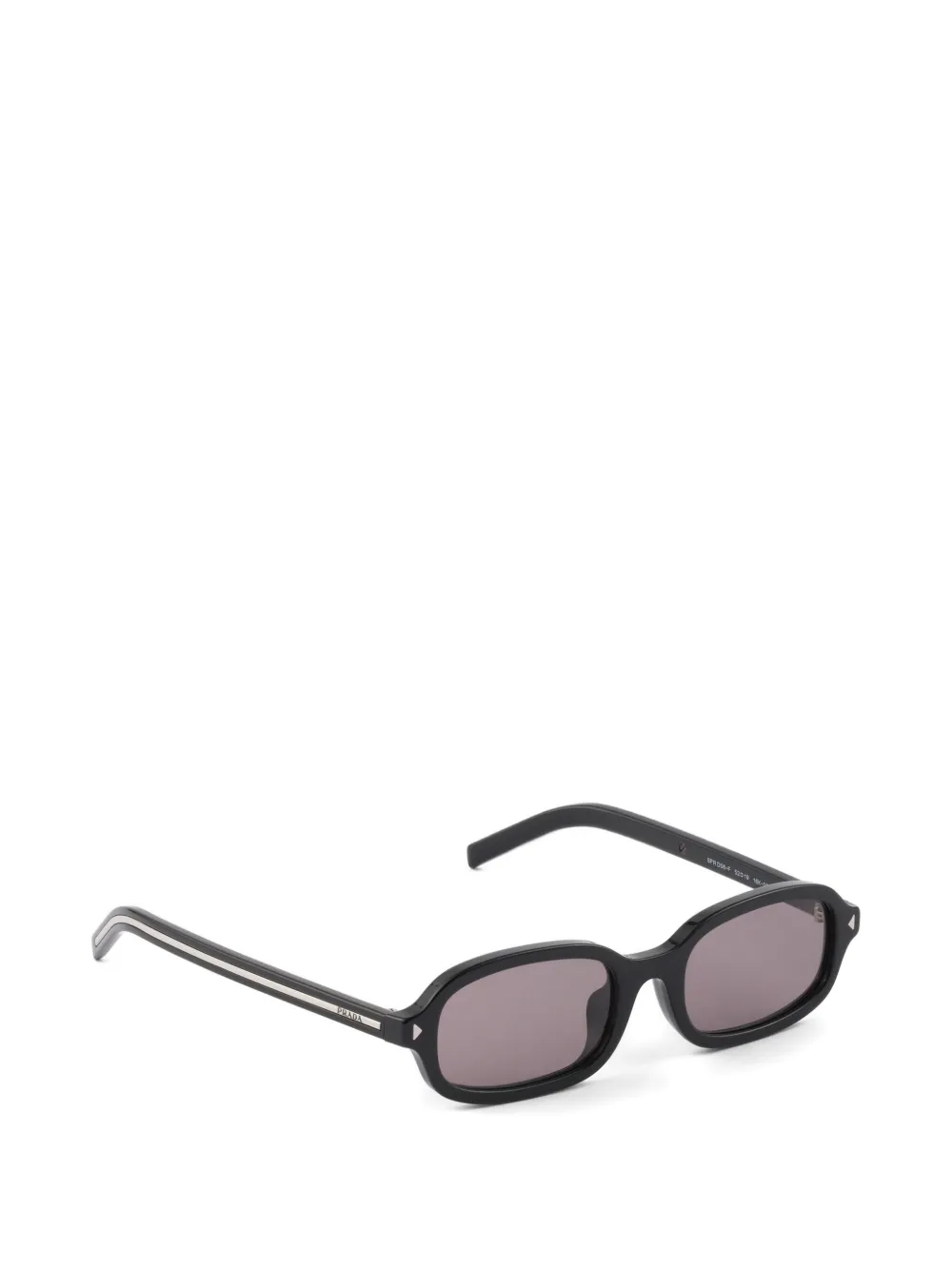 Prada Eyewear Zonnebril met iconisch metalen plakkaat Zwart