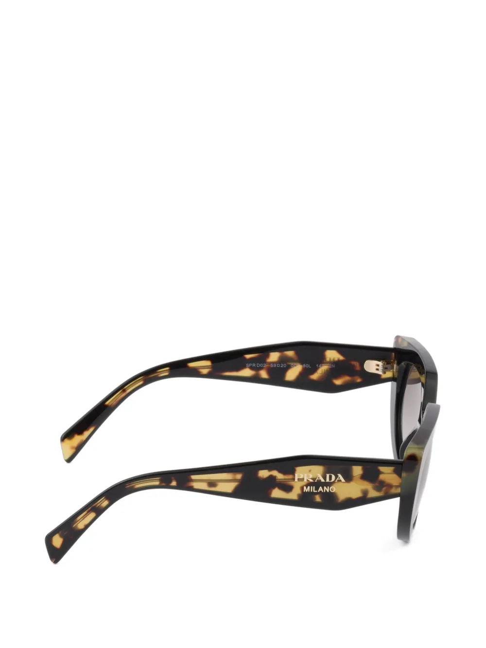 Prada Eyewear Zonnebril met logo Zwart