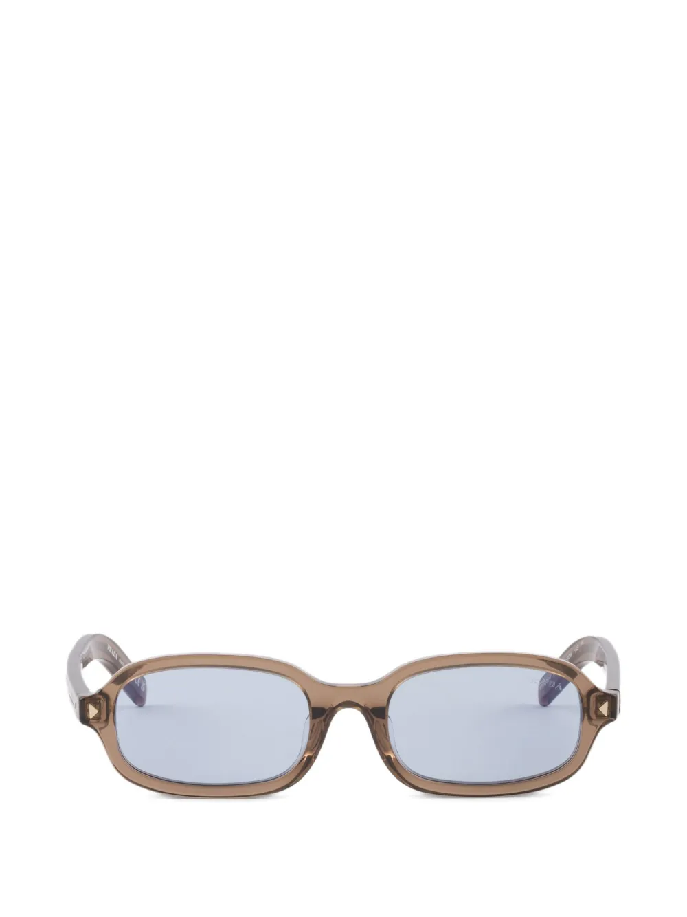 Prada Eyewear sunglasses with the iconic metal plaque - Marrone