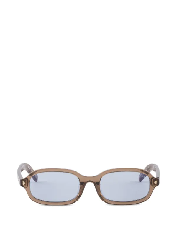 Prada Eyewear ロゴプレート サングラス | ブラウン | FARFETCH JP