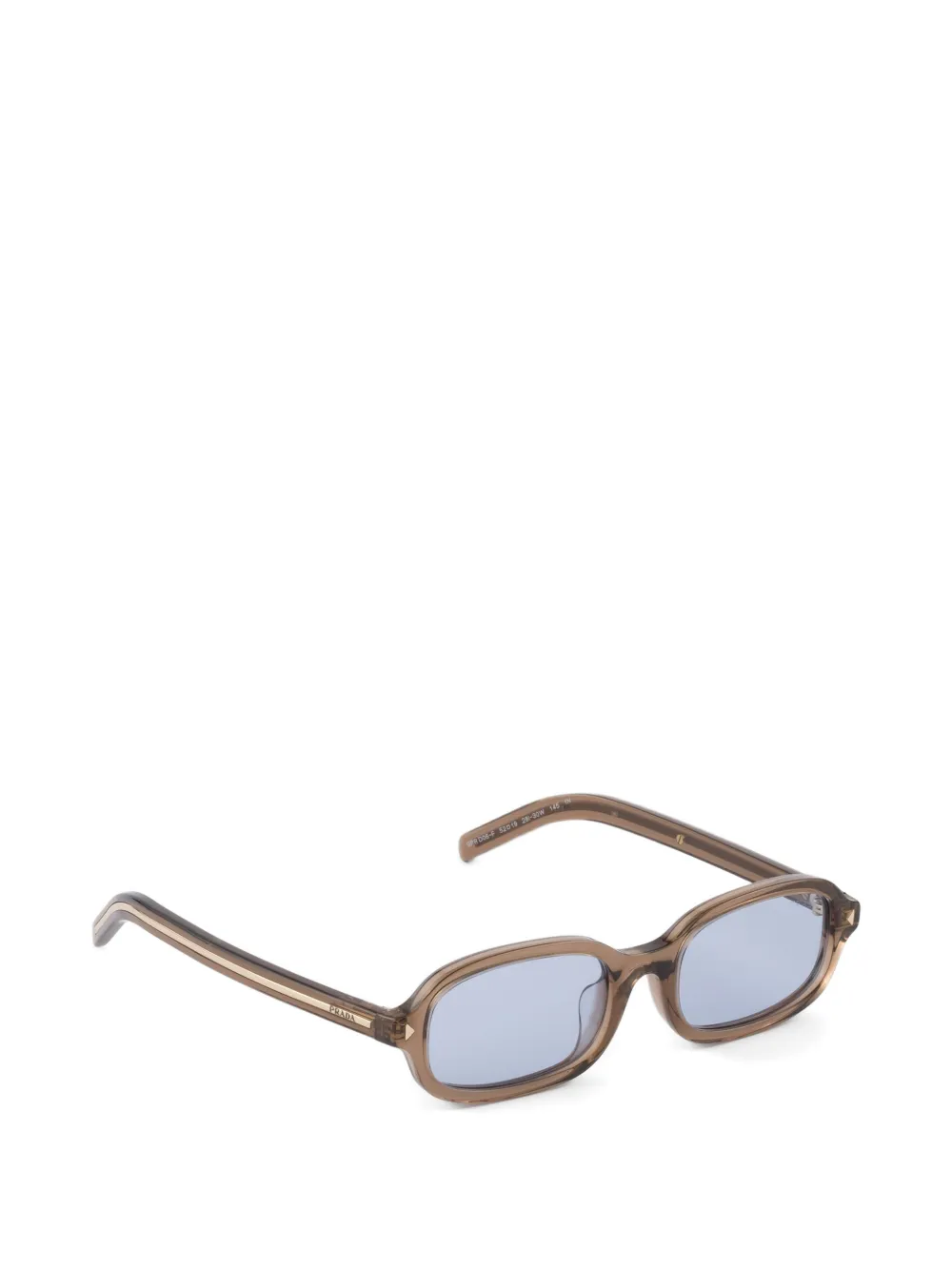 Prada Eyewear Zonnebril met iconisch metalen plakkaat Bruin