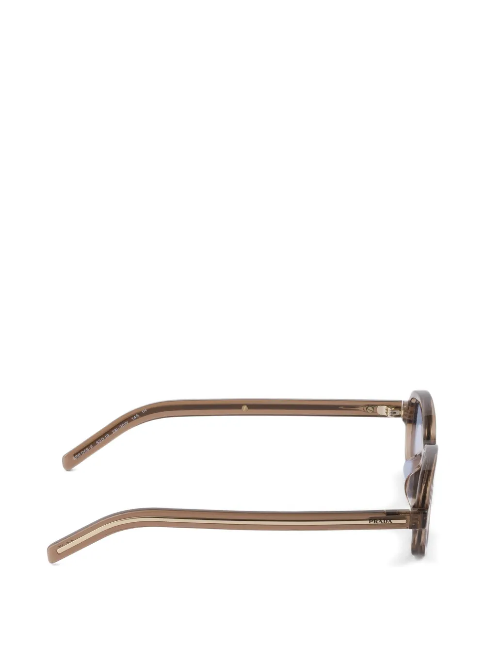 Prada Eyewear Zonnebril met iconisch metalen plakkaat Bruin