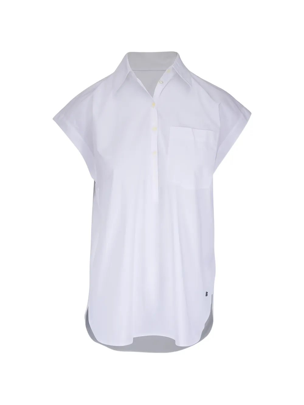 BOGNER Hunter short-sleeve chest-pocket blouse - Bianco