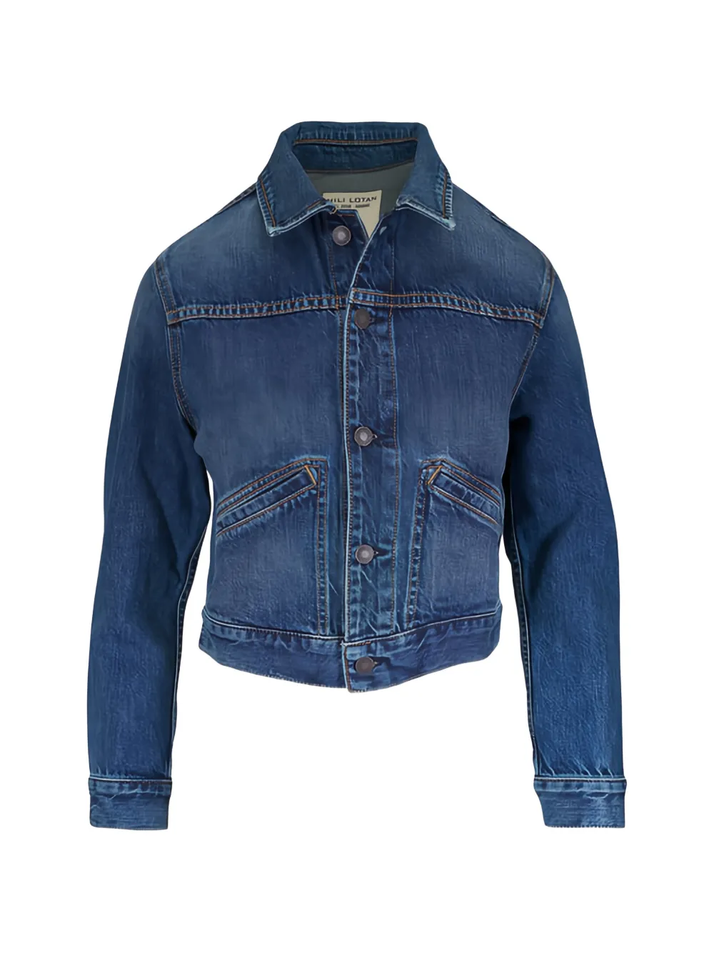 Nili Lotan Carly Simon contrast-stitch denim jacket - Blu