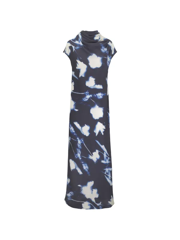 lela rose blue floral dress Lela Rose Blue/White Floral Print Dress, Large Radbird