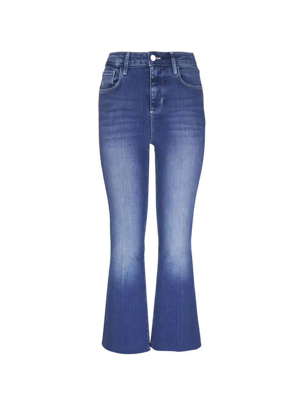 L'agence Kendra Flared Cropped Jeans In Blue
