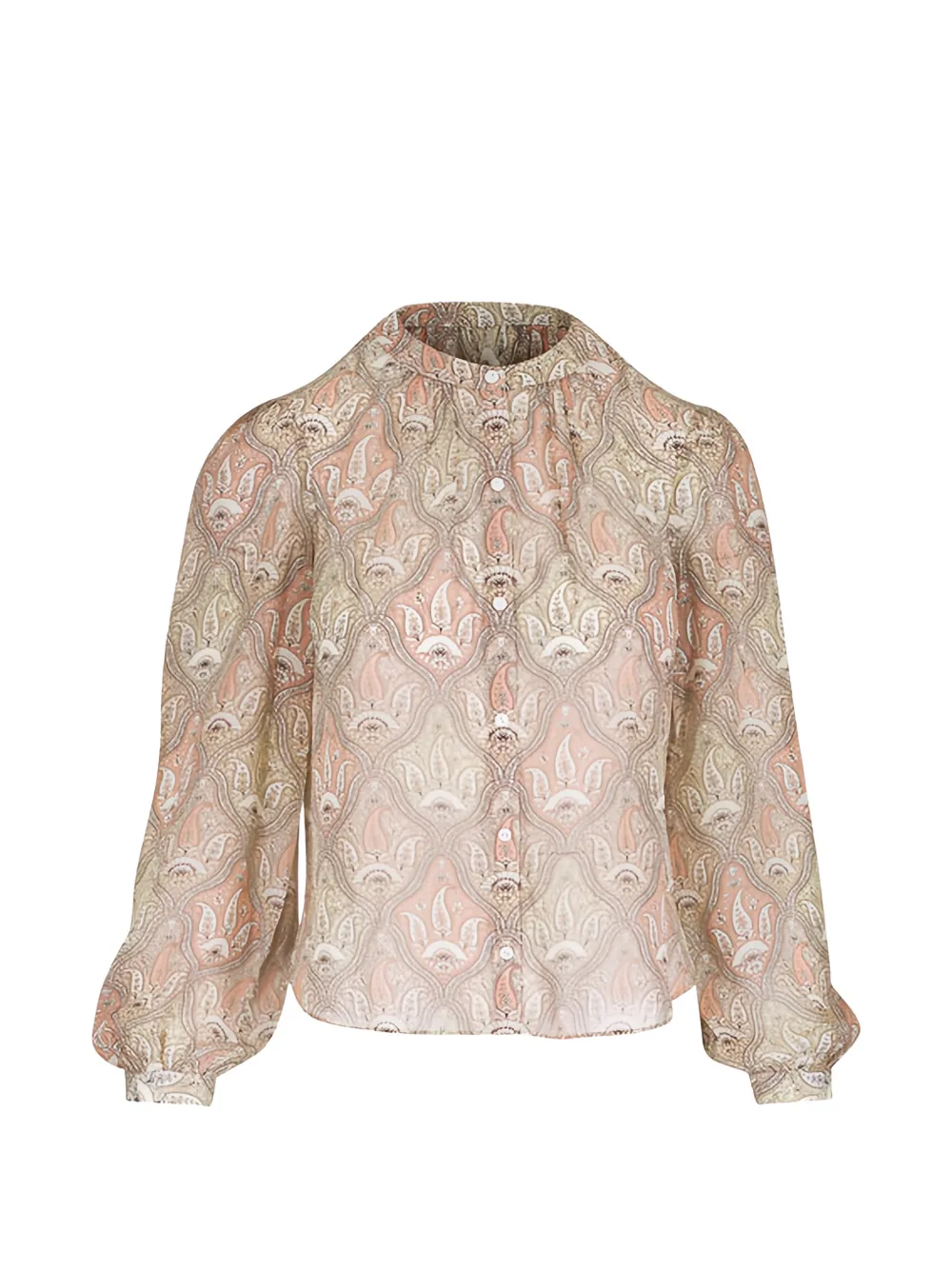Veronica Beard Ashlynn puff-sleeve blouse - Neutrals