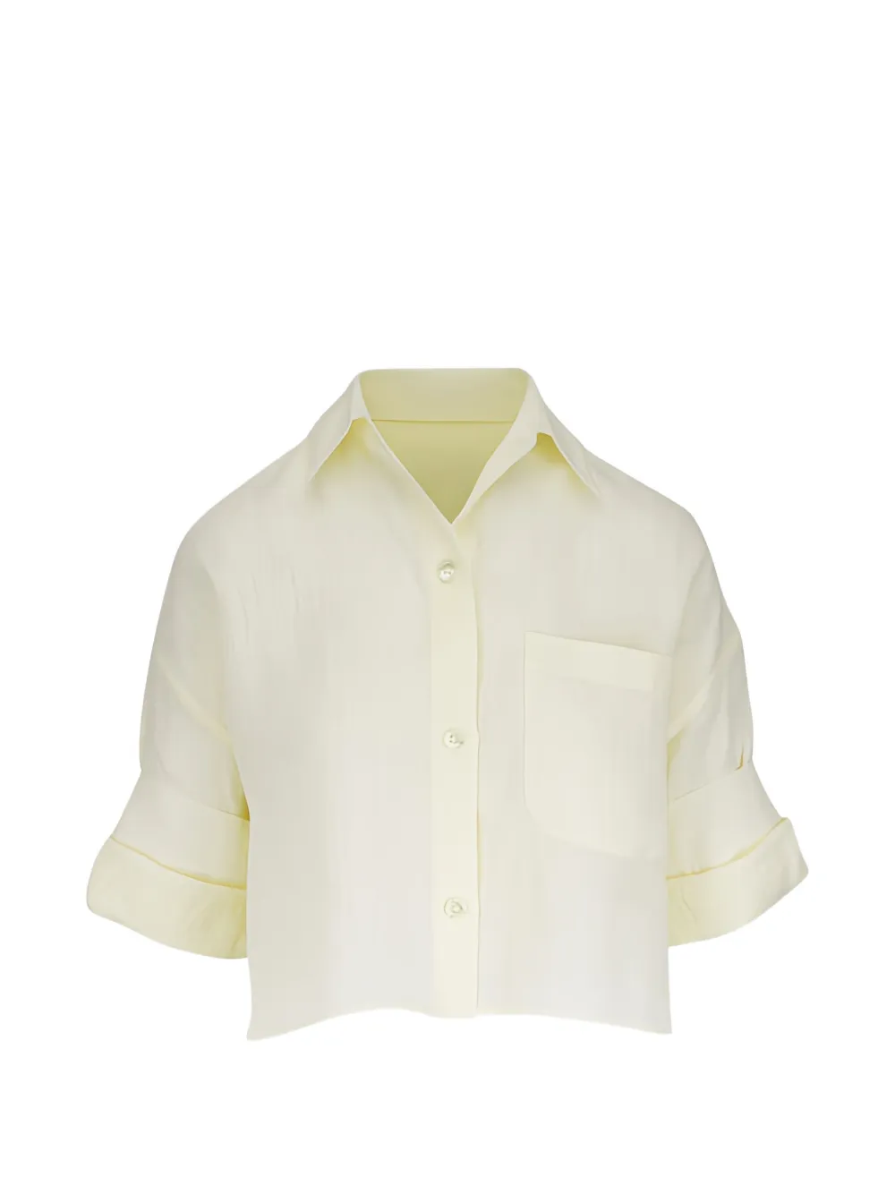 TWP cropped short-sleeve shirt - Nude