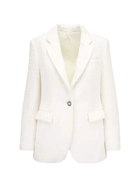 Brunello Cucinelli cable-knit single-breasted blazer