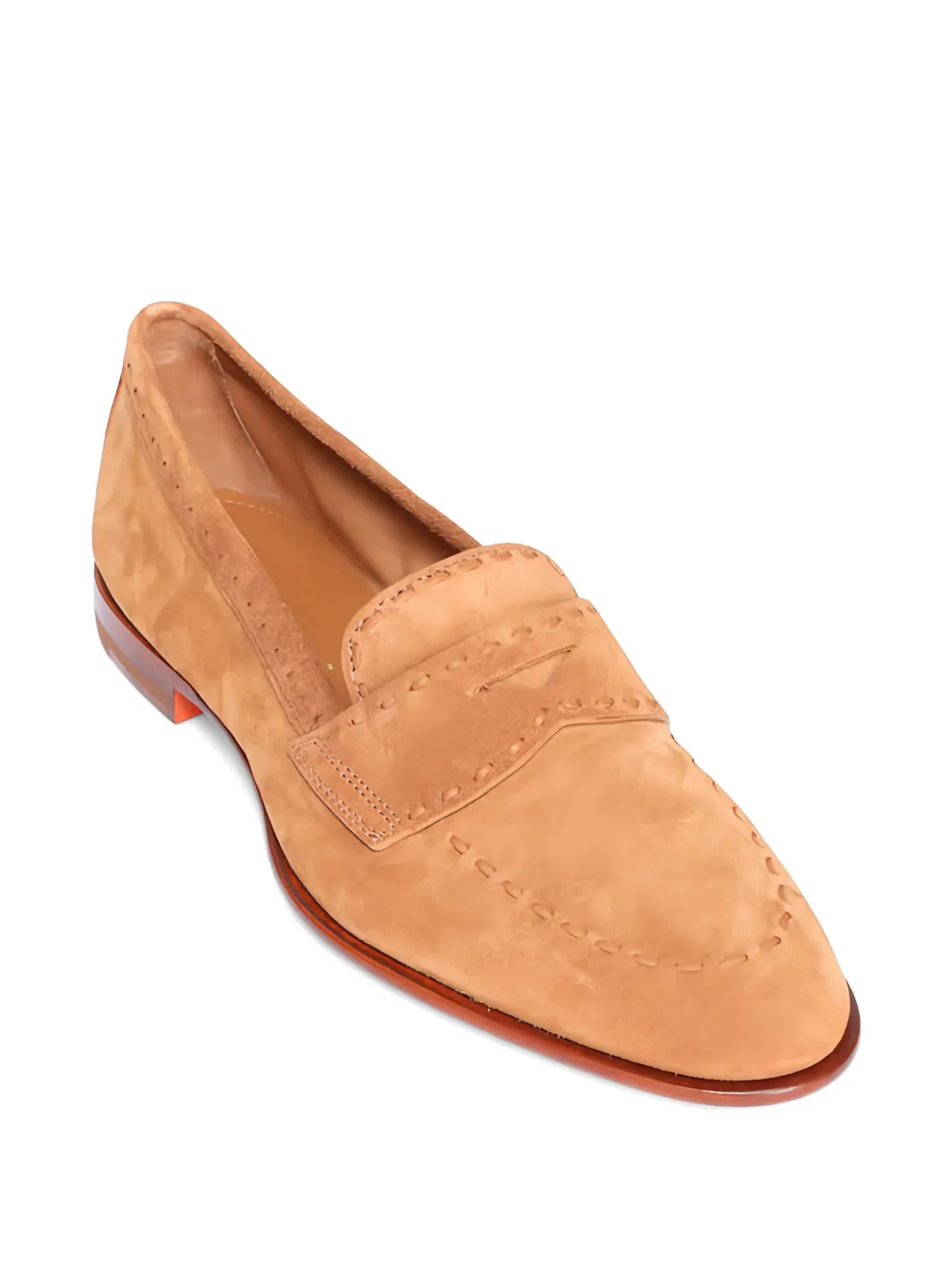 Santoni Marlene suede loafers Beige
