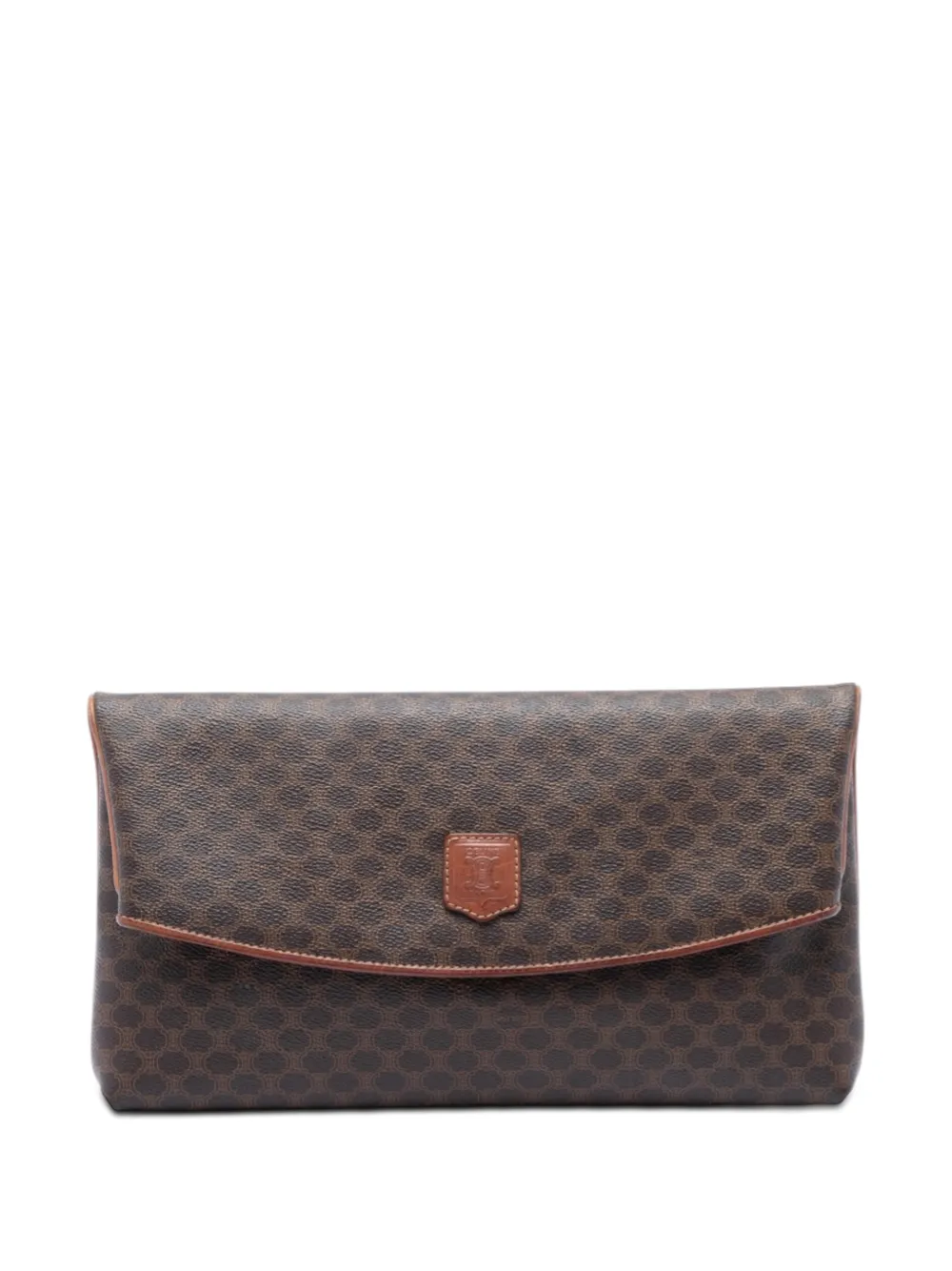 Celine Pre-Owned 2007 Macadam Coated Canvas clutch bag - Marrone